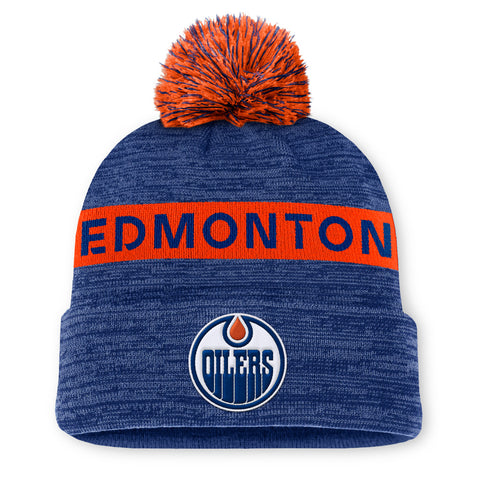 FANATICS EDMONTON OILERS RINK 11 ACRYLIC CUFFED POM BEANIE