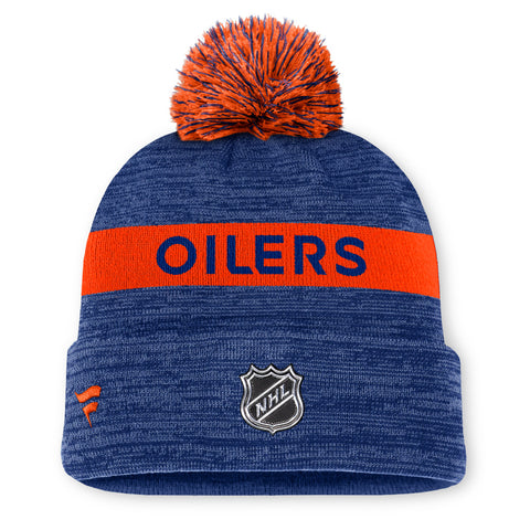 FANATICS EDMONTON OILERS RINK 11 ACRYLIC CUFFED POM BEANIE