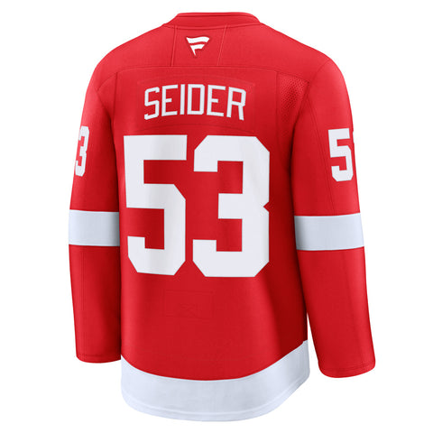 FANATICS DETROIT RED WINGS MORITZ SEIDER PREMIUM ADULT HOME JERSEY