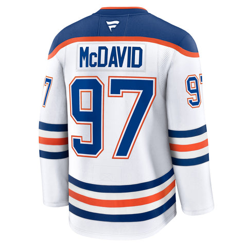 FANATICS EDMONTON OILERS CONNOR MCDAVID PREMIUM ADULT AWAY JERSEY