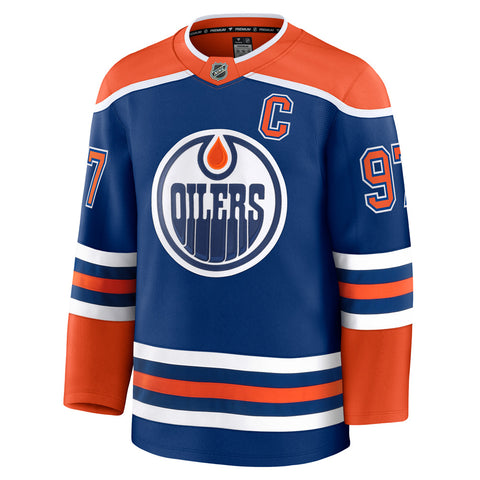 FANATICS EDMONTON OILERS CONNOR MCDAVID PREMIUM ADULT HOME JERSEY