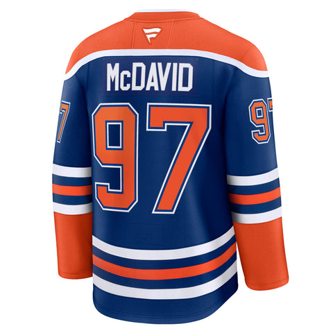 FANATICS EDMONTON OILERS CONNOR MCDAVID PREMIUM ADULT HOME JERSEY