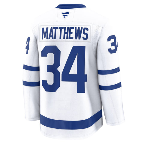 FANATICS TORONTO MAPLE LEAFS AUSTON MATTHEWS PREMIUM ADULT AWAY JERSEY