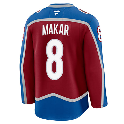 FANATICS COLORADO AVALANCHE CALE MAKAR PREMIUM ADULT HOME JERSEY