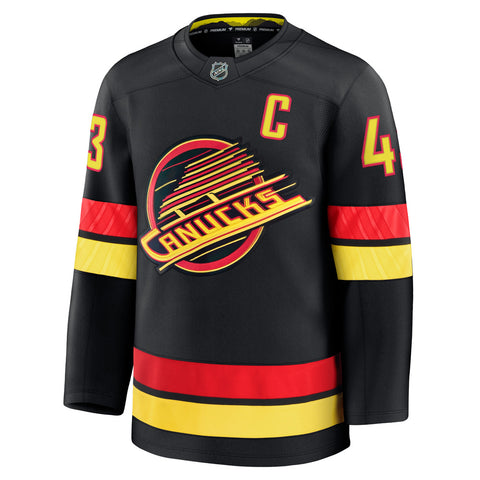 FANATICS VANCOUVER CANUCKS QUINN HUGHES PREMIUM ADULT ALTERNATE JERSEY