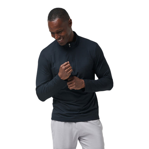 TRAVIS MATHEW THE HEATER BLACK 1/4 ZIP