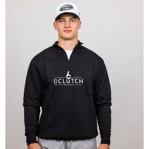 BCLUTCH ATHLETICS BLACK QUARTER ZIP