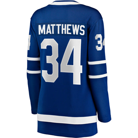 FANATICS TORONTO MAPLE LEAFS AUSTON MATTHEWS WOMEN'S HOME BREAKAWAY JERSEY