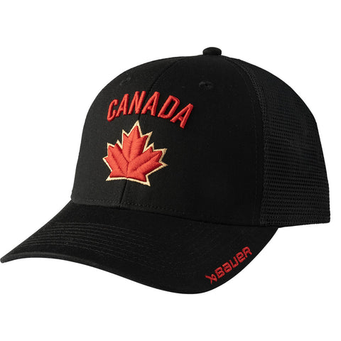 BAUER HOCKEY CANADA ADULT ADJUSTABLE BLACK HAT