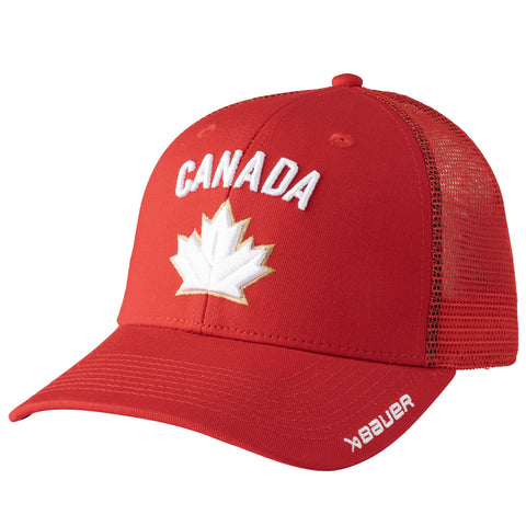 BAUER HOCKEY CANADA ADULT ADJUSTABLE RED HAT