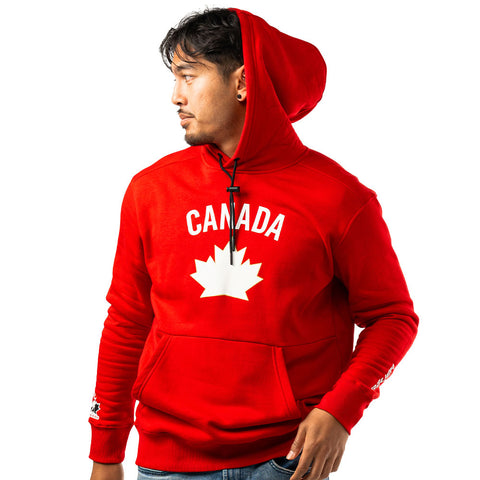 BAUER HOCKEY CANADA CORE ULTUMATE ADULT RED HOODIE