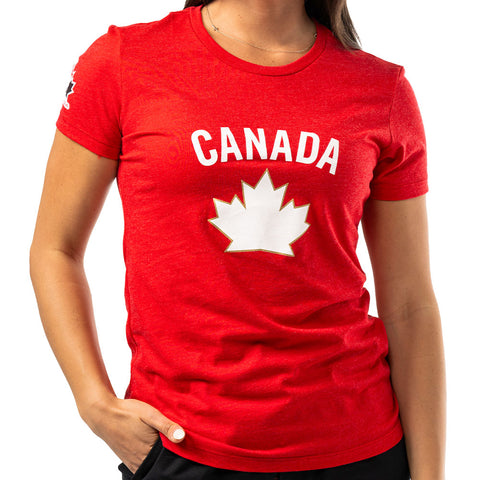 BAUER HOCKEY CANADA GRAPHIC WOMENS RED T SHIRT