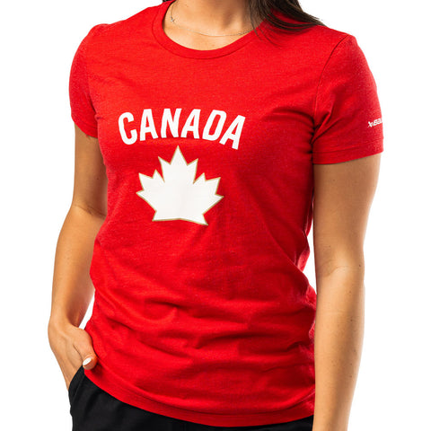 BAUER HOCKEY CANADA GRAPHIC WOMENS RED T SHIRT