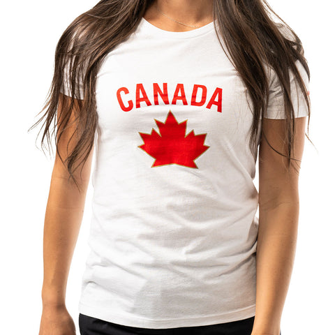 BAUER HOCKEY CANADA GRAPHIC WOMENS WHITE T SHIRT