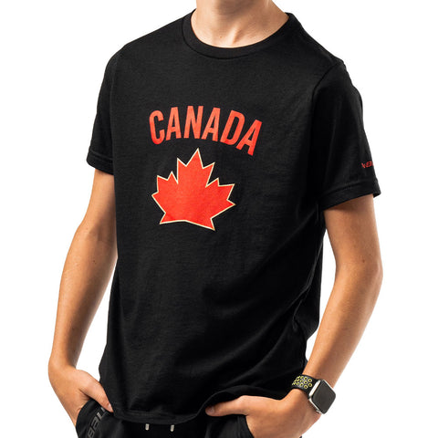 BAUER HOCKEY CANADA GRAPHIC YOUTH BLACK T SHIRT