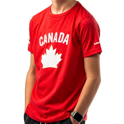 BAUER HOCKEY CANADA GRAPHIC YOUTH RED T SHIRT