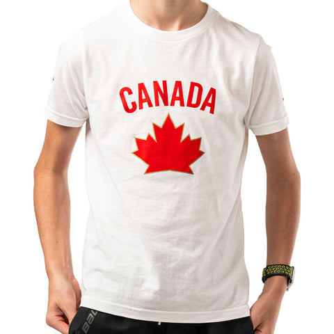 BAUER HOCKEY CANADA GRAPHIC YOUTH WHITE T SHIRT