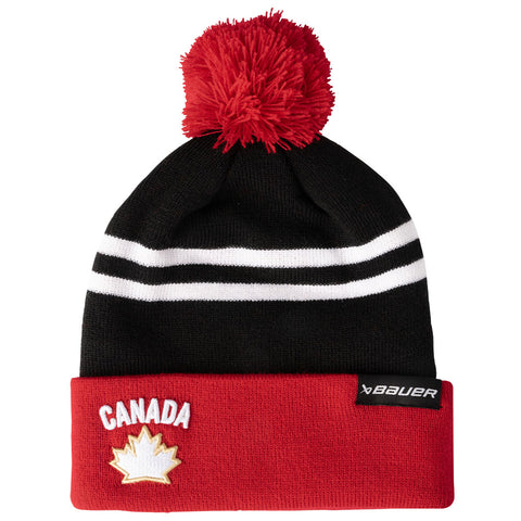 BAUER HOCKEY CANADA TWOTONE ADULT GREY/RED BEANIE