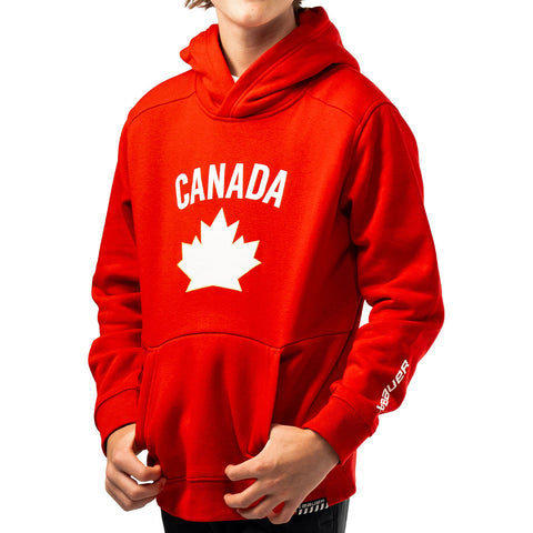 BAUER HOCKEY CANADA ULTIMATE YOUTH RED HOODIE