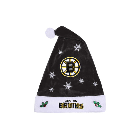 BOSTON BRUINS COLOUR BLOCK BLACK SANTA HAT