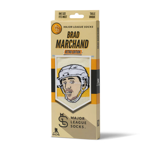 MAJOR LEAGUE SOCKS BOSTON BRUINS BRAND MARCHAND RETRO SOCKS