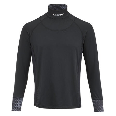 CCM CUT PROTECTION NECK GUARD YOUTH COMPRESSION LONG SLEEVE SHIRT