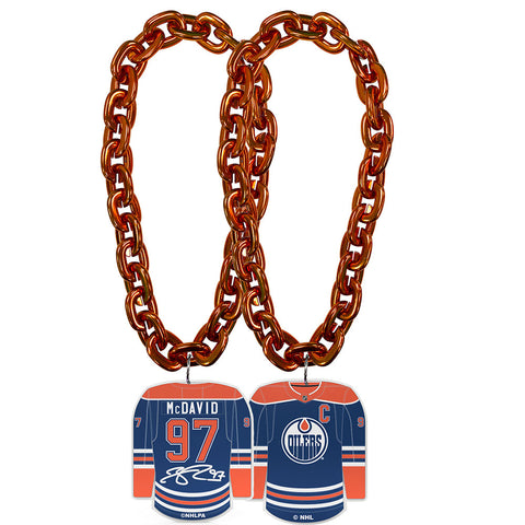 EDMONTON OILERS CONNOR MCDAVID ORANGE FAN CHAIN