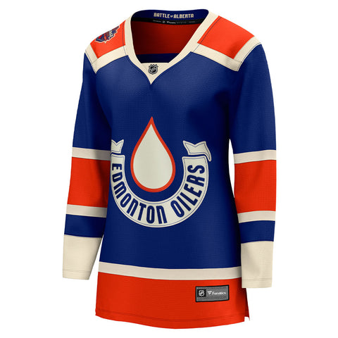 Women's Fanatics Branded White Edmonton Oilers Away Breakaway Jersey Size: Small