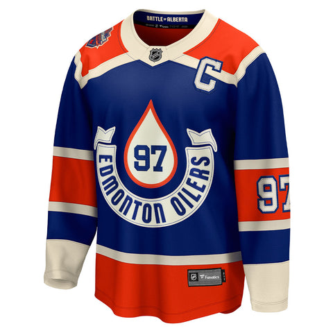 Edmonton Oilers Men's 500 Level Connor McDavid Edmonton Gray Shirt
