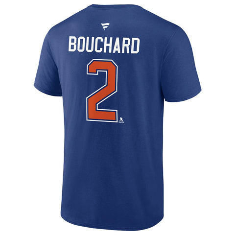 FANATICS EDMONTON OILERS EVAN BOUCHARD NAME AND NUMBER T SHIRT