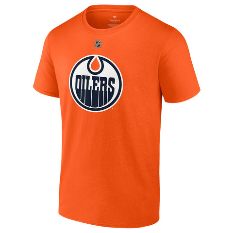 FANATICS EDMONTON OILERS RYAN NUGENT-HOPKINS ORANGE NAME AND NUMBER T SHIRT