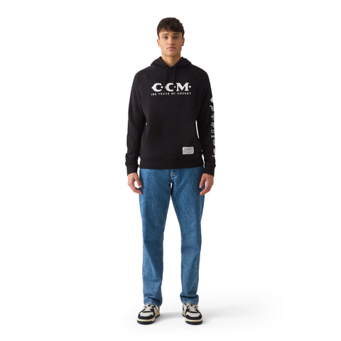 CCM 125 ANNIVERSARY ADULT BLACK HOODIE