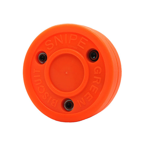 GREEN BISCUIT SNIPE ORANGE TRAINING HOCKEY PUCK