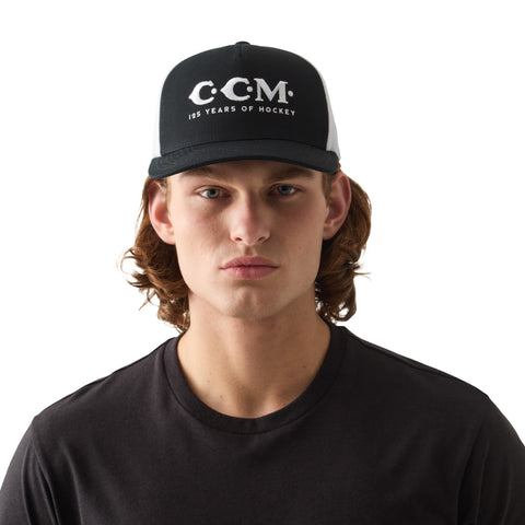 CCM 125 ANNIVERSARY ADULT BLACK MESH TRUCKER HAT