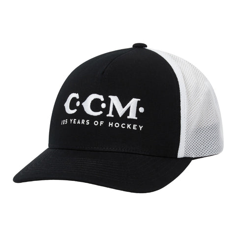 CCM 125 ANNIVERSARY ADULT BLACK MESH TRUCKER HAT