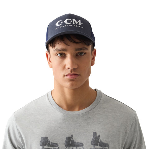 CCM 125 ANNIVERSARY ADULT NAVY MESH TRUCKER HAT