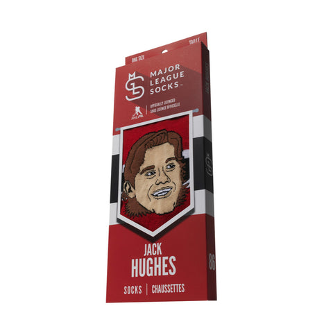 MAJOR LEAGUE SOCKS NEW JERSEY DEVILS JACK HUGHES SOCKS