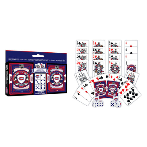 MONTREAL CANADIENS NHL 2 PACK CARDS & DICE SET