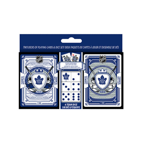 TORONTO MAPLE LEAFS NHL 2 PACK CARDS & DICE SET