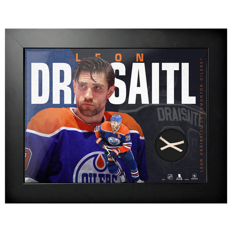 EDMONTON OILERS LEON DRAISAITL 14"X18" NET FRAMED ART