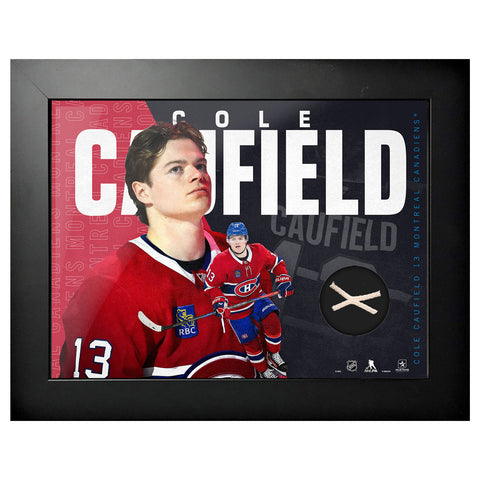 MONTREAL CANADIENS COLE CAUFIELD 14"X18" NET FRAMED ART