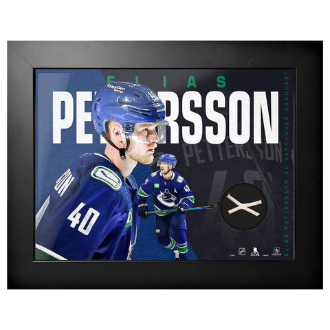 VANCOUVER CANUCKS ELIAS PETTERSSON 14"X18" NET FRAMED ART