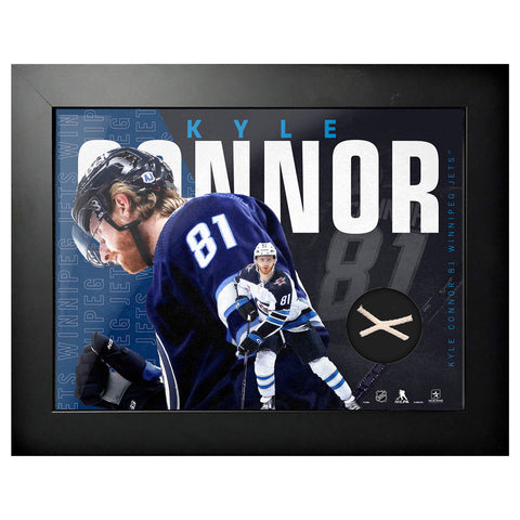 WINNIPEG JETS KYLE CONNOR 14"X18" NET FRAMED ART