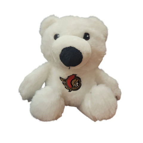 OTTAWA SENATORS TEAM LOGO 10" WHITE PLUSH POLAR BEAR