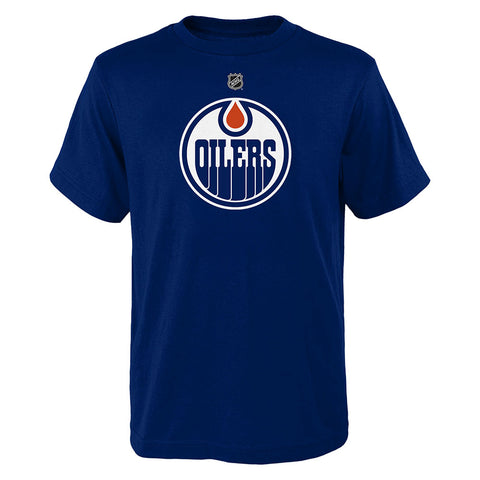 OUTERSTUFF EDMONTON OILERS PRIMARY LOGO YOUTH BLUE T SHIRT