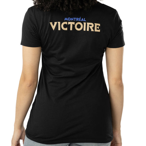 PWHL MONTREAL VICTOIRE WOMEN'S BLACK T SHIRT