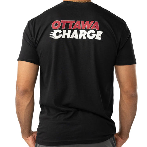 PWHL OTTAWA CHARGE ADULT BLACK T SHIRT