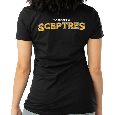 PWHL TORONTO SCEPTRES WOMEN'S BLACK T SHIRT