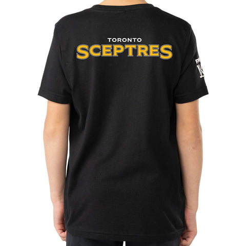 PWHL TORONTO SCEPTRES YOUTH BLACK T SHIRT