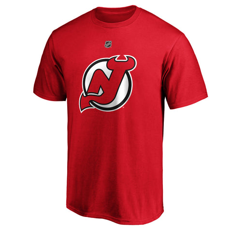 FANATICS NEW JERSEY DEVILS JACK HUGHES NAME AND NUMBER T SHIRT